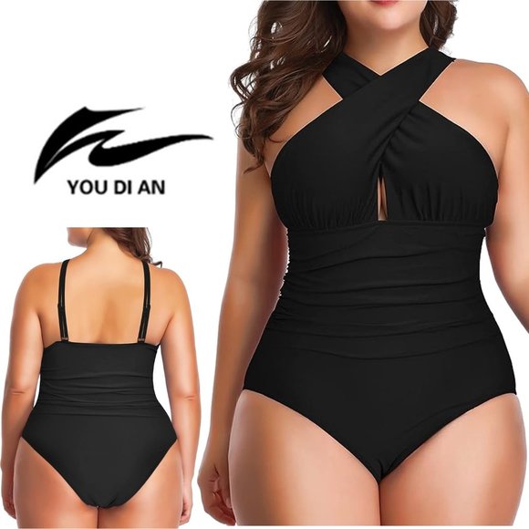 W YOU DI AN Other - W YOU DI AN One Piece Front Cross Backless Swimsuit  🏊  NEW WITH TAGS!